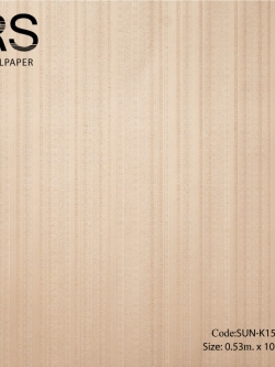 วอลเปเปอร์ลายเส้นโทนครีมอมเหลืองประกายทอง SUN-K15