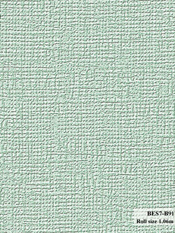 วอลเปเปอร์ ลายผ้าพื้นสีเขียวมิ้นท์ BES7-B91W