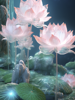 วอลเปเปอร์ภาพดอกบัว (สั่งผลิต)