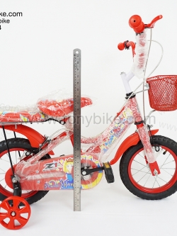 จักรยานเด็ก ล้อ 12 นิ้ว แฮนด์สูง สีแดง