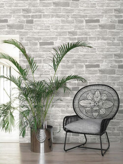 วอลเปเปอร์ลายอิฐ สีเทาอ่อน ST4-C32W