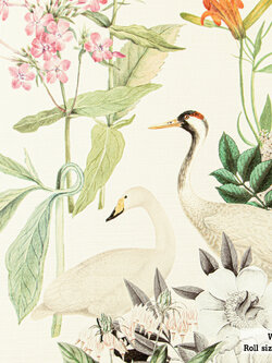 วอลเปเปอร์ ลายดอกไม้ หงษ์ WEL-C13W