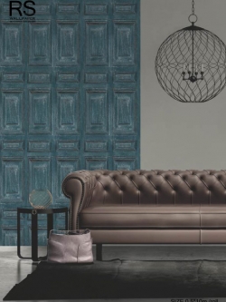 วอลเปเปอร์ ลายประตูไม้สีน้ำเงิน KA-D39