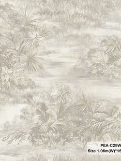 วอลเปเปอร์ลายป่าไม้ทริปคอล สีน้ำตาล PEA-C29W