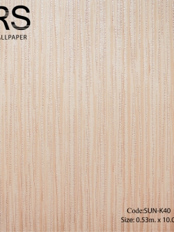 วอลเปเปอร์ลายเส้นโทนสีครีมอมน้ำตาลอ่อน SUN-K40