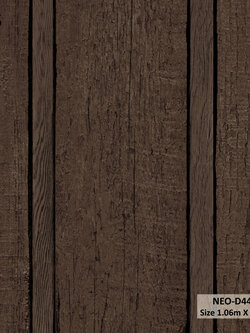 วอลเปเปอร์ลายแผ่นไม้ใหญ่สลับแผ่นเล็ก สีน้ำตาลเข้ม NEO-D44W