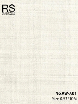 วอลเปเปอร์ลายผ้า สีขาวครีม No.AW-A01