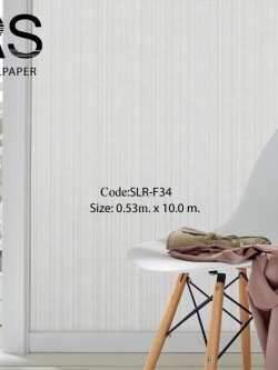 วอลเปเปอร์ลายเส้นโทนสีเทาอมเขียวอ่อน SLR-F34