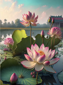 วอลเปเปอร์ภาพดอกบัว (สั่งผลิต)