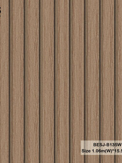 วอลเปเปอร์ลายไม้ระแนง ขนาด 4 เซ็นฯ ร่อง 1 เซ็นฯครึ่ง BESJ-B135W