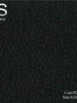 วอลเปเปอร์เทกเจอร์จิ๊กซอว์เล็กต่อกันพื้นสีดำเงา PO-MD61