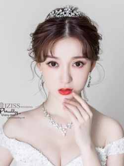 AC013 **พรีออเดอร์**เทียร่า มงกุฎเพชร ต่างหู สร้อยคอเจ้าสาว ชุดเครื่องประดับเจ้าสาวสวยหรูดุจเจ้าหญิง