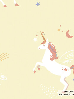 วอลเปเปอร์การ์ตูนห้องเด็กยูนิคอร์น Angel Corn DW-C09W