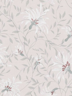 วอลเปเปอร์ลายดอกไม้สีขาวพื้นสีชมพู VC-D108W