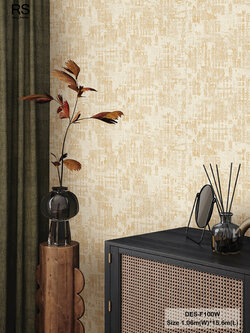 วอลเปเปอร์ลายคอนกรีต สีน้ำตาลทอง DES-F100W