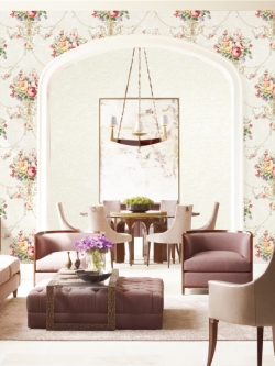 วอลเปเปอร์ลายดอกไม้วินเทจ FWS-D41W