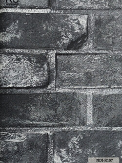 วอลเปเปอร์ ลายอิฐดำ NDI-R107