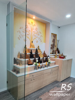 วอลเปเปอร์ภาพพิมพ์ ห้องพระ สั่งผลิต