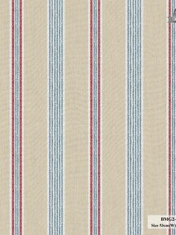 วอลเปเปอร์ลายทาง สีน้ำตาลสลับสีน้ำเงินแดง BMG2-B23