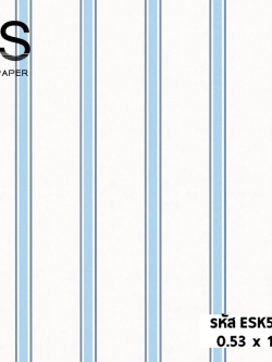 วอลเปเปอร์การ์ตูน ลายทาง สีฟ้า ขาว ESK5-M44