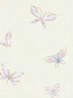 วอลเปเปอร์ห้องเด็ก ลายผีเสื้อพื้นสีครีม VC-D164W