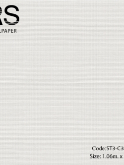 วอลเปเปอร์ลายด้ายเล็กเย็บเป็นแนวตั้งสีเงินพื้นโทนสีเทา ST3-C36W
