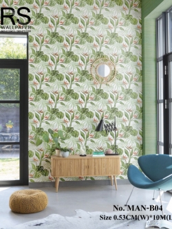 วอเปเปอร์ลายใบไม้(Tropical style) MAN-B04