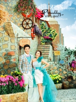 PW142 - Pre-order ชุดคู่ถ่ายพรีเวดดิ้ง (prewedding dress) & ชุดแต่งงานแฟนซี (Fancy wedding dress)ชายหญิง "ธีมสีฟ้า-ขาว"