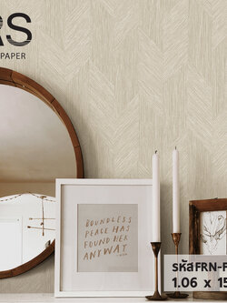 วอลเปเปอร์ลายไม้สลับ สีน้ำตาล FRN-F27W