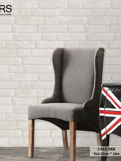 วอลเปเปอร์ลายอิฐสีเทาอ่อนอมน้ำตาลอ่อน CAS2-D68