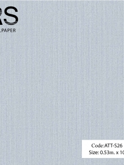 วอลเปเปอร์เทกเจอร์ด้ายผ้าสีขาวพื้นสีเทา ATT-S26