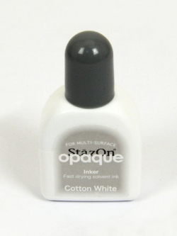 หมึกเติม -- หมึกปั๊มพลาสติก สีขาว cotton white