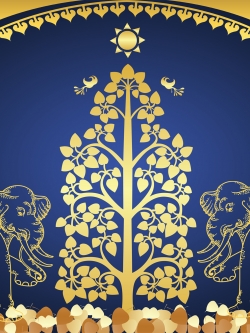 วอลเปเปอร์ สั่งผลิตใบโพธิ์ ห้องพระ