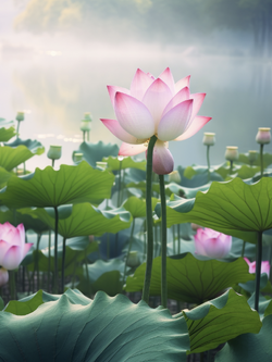 วอลเปเปอร์ภาพดอกบัว (สั่งผลิต)