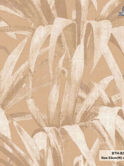 วอลเปเปอร์ลายใบไม้ สีน้ำตาลอ่อน BTH-B31