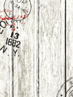 วอลเปเปอร์ลายไม้แผ่นกว้าง7.5ซม. สไตล์วินเทจ สีขาวเทา NA3-D18W