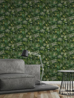 วอลเปเปอร์ ลายใบไม้ สไตล์ทรอปิคอล TRD-M26