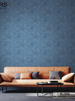 วอลเปเปอร์สไตล์โมเดิร์น สีน้ำเงิน BEL-C06W