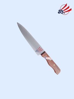 มีด KOM KOM 488 มีดแล่เนื้อคมคม 488 ด้ามไม้ ขนาด 8นิ้ว