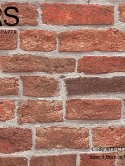 วอลเปเปอร์ลายอิฐสีแดง ST3-C12W