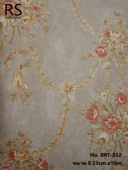 วอลเปเปอร์ ลายดอกไม้วินเทจ No.BRT-S52