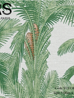 วอลเปเปอร์ลายต้นไม้ฮาวายวินเทจ (Tropical style) ST3-C47W