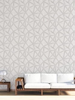 วอลเปเปอร์ลายไม้ทรงเรขา พื้นสีขาว (Rustic Style) MAD-D03