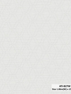 วอลเปเปอร์สไตล์โมเดิร์น ลายตาข่ายเล็ก สีเทาอ่อน ATI-B27W