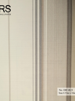 วอลเปเปอร์ ลายทางสีครีมน้ำตาล No.DIF-R23