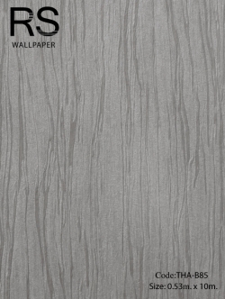 วอลเปเปอร์พื้นสีเทาเข้มเทกเจอร์กระดาษยับ THA-B85