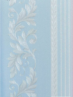 วอลเปเปอร์ ลายคลาสสิคสลับลายทาง สีฟ้าอ่อน NDI-R53