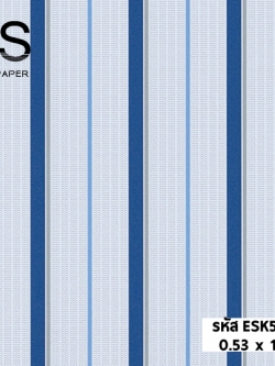 วอลเปเปอร์การ์ตูน ลายทาง สีฟ้า นำเงิน ESK5-M36