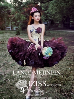 PW011 - **พร้อมส่ง**ชุดคู่ถ่ายพรีเวดดิ้ง (prewedding dress) & ชุดแต่งงานแฟนซี (Fancy wedding dress)ชายหญิง "ธีมสีม่วง"