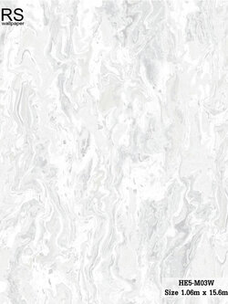 วอลเปเปอร์ลายหินอ่อน โทนสีขาว HE5-M03W